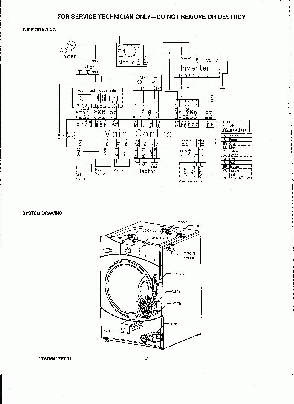 34 Ge Front Load Washer Parts Diagram