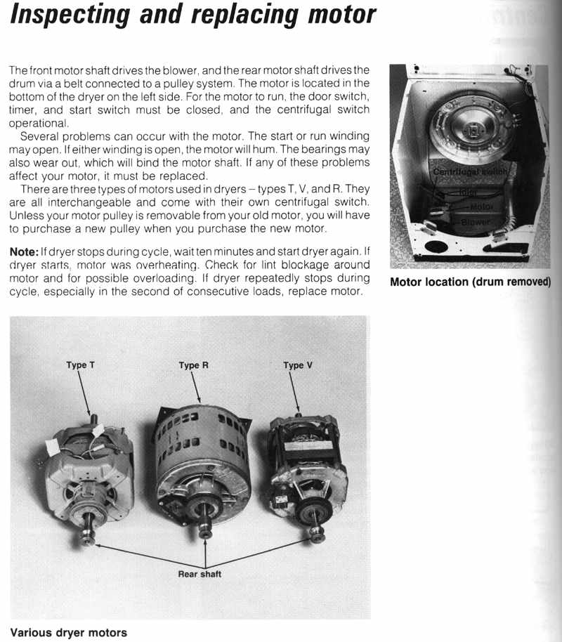 Ge Dryer Motor Replacement