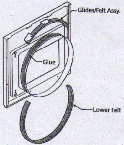 Reattaching dryer felt