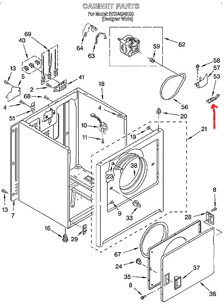 Whirlpool dryer exploded view